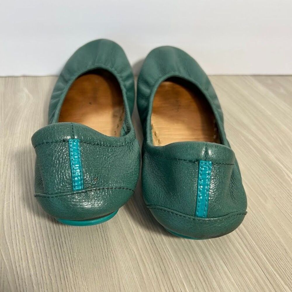 Tieks Ballet Flats Pacific Green Size 8 Leather Slip On Foldable Travel - Picture 3 of 7